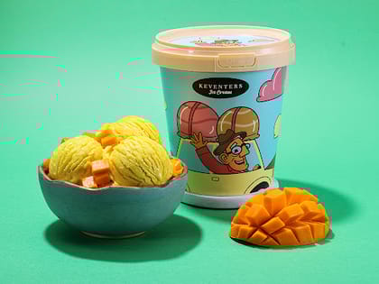 Alphonso Mango Ice Cream [750 Ml Hand Scooped Family Pack]