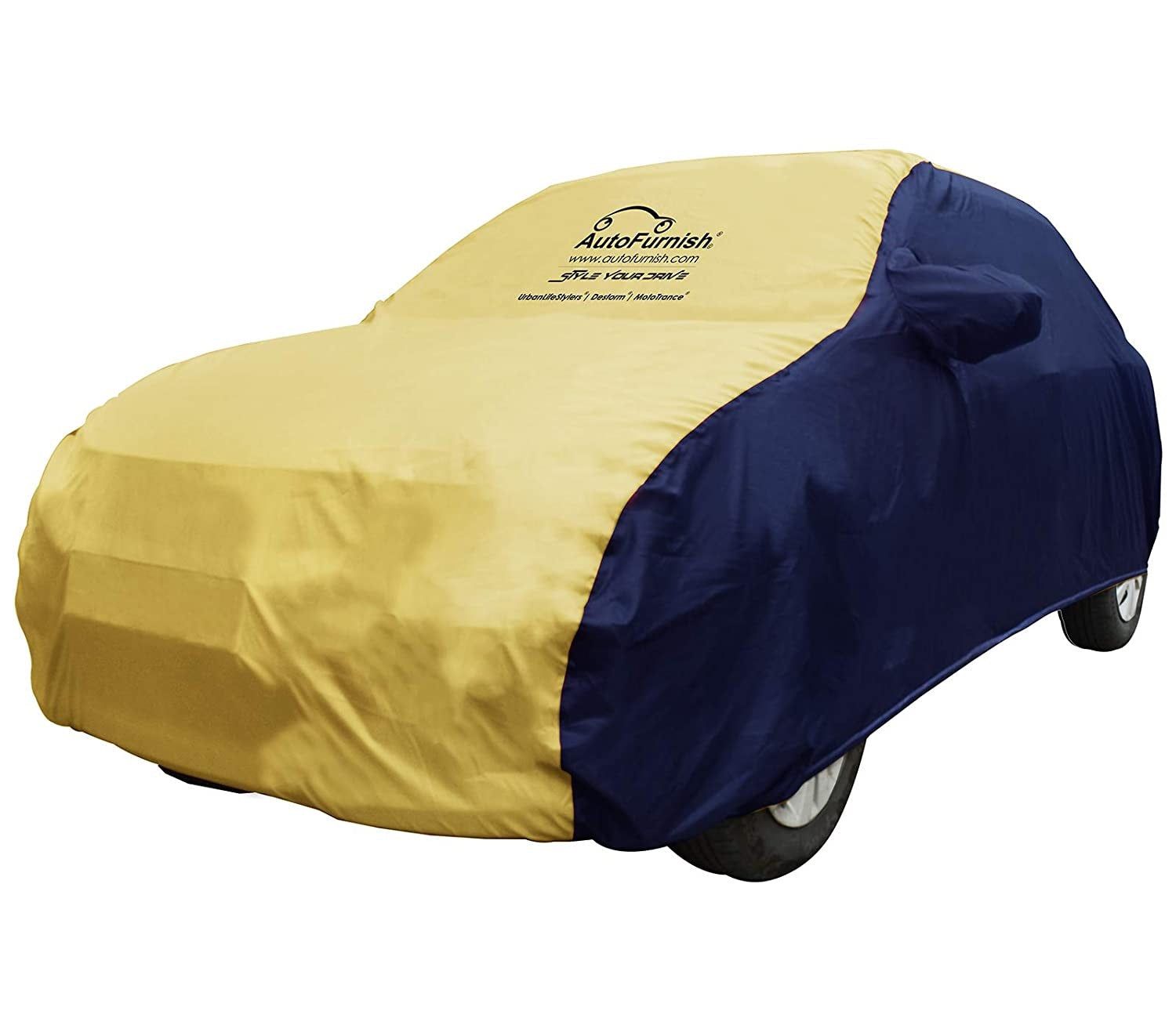 MG ZS EV (2020) Car Body Cover, Triple Stitched, Heat & Water Resistant with Side Mirror Pockets (SPORTY Series)-Sporty Yellow