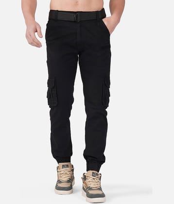 Urban Legends Regular Flat Men's Cargos - Black ( Pack of 1 )