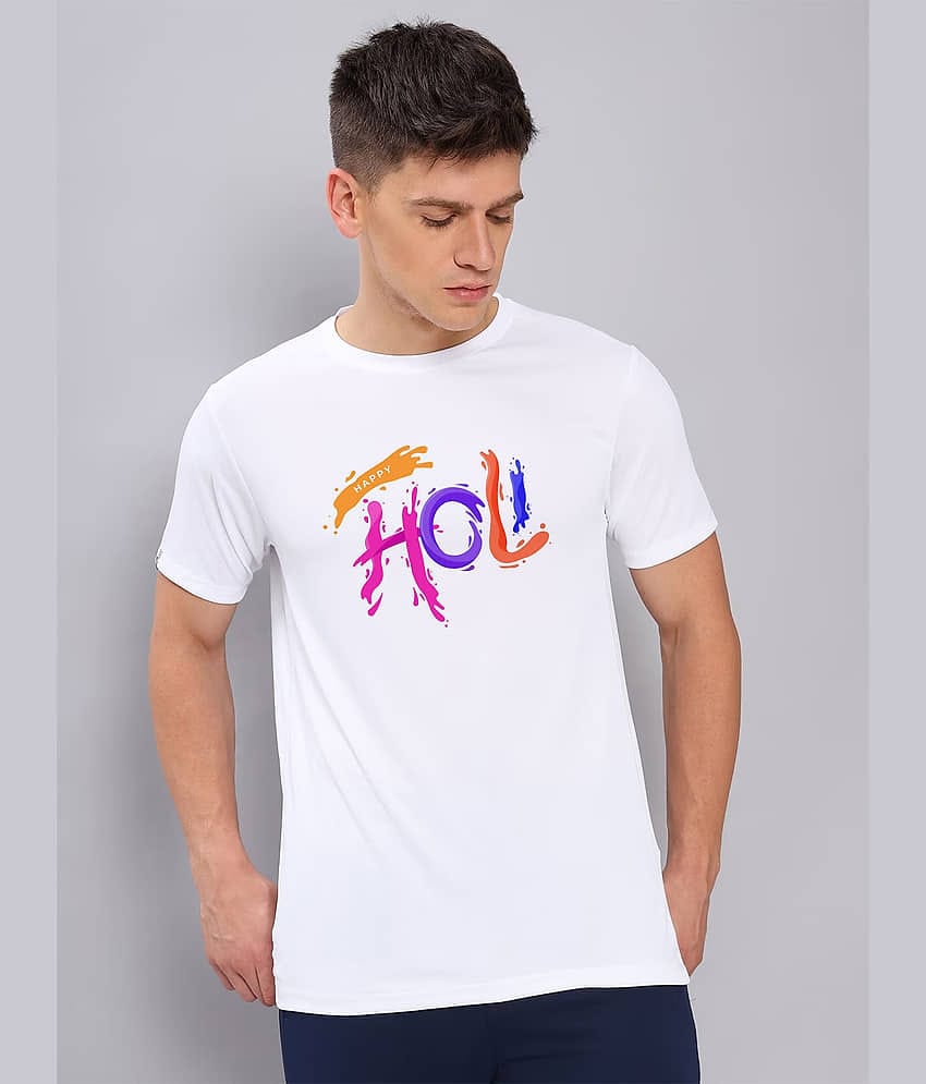 GET GOLF Pack of 1 Cotton Blend Regular Fit Men's T-Shirt ( White )