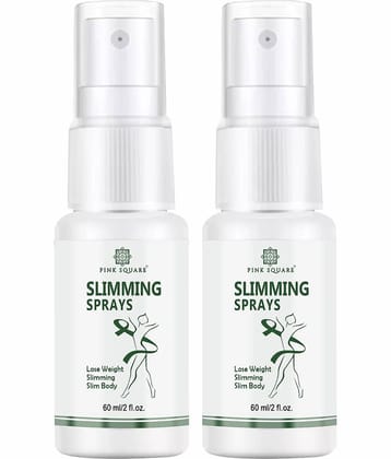 pink square Body Slimming Spray Oil Reduce Fat Burner from Belly Shaping & Firming Oil 100 mL Pack of 2
