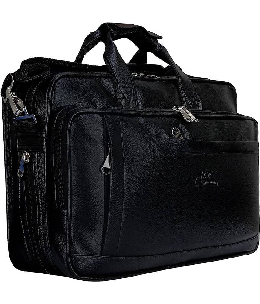 Leather World - Black P.U Office Bag
