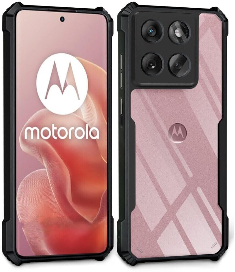 PLUGTECH Slim Shockproof Case | Matte Black Soft | Drop Protection | Precise Cutouts | Premium Mobile Cover for Motorola Edge 60