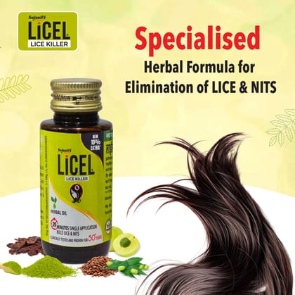 Licel Herbal Lice Nit Killer Oil 55ml Pack of 3