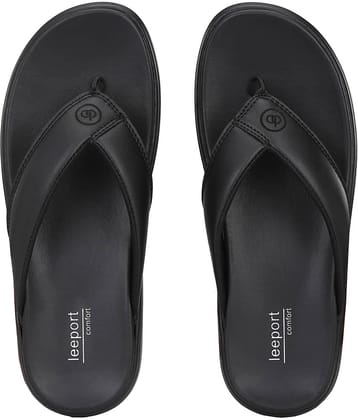 Leeport - Black Men's Thong Flip Flop