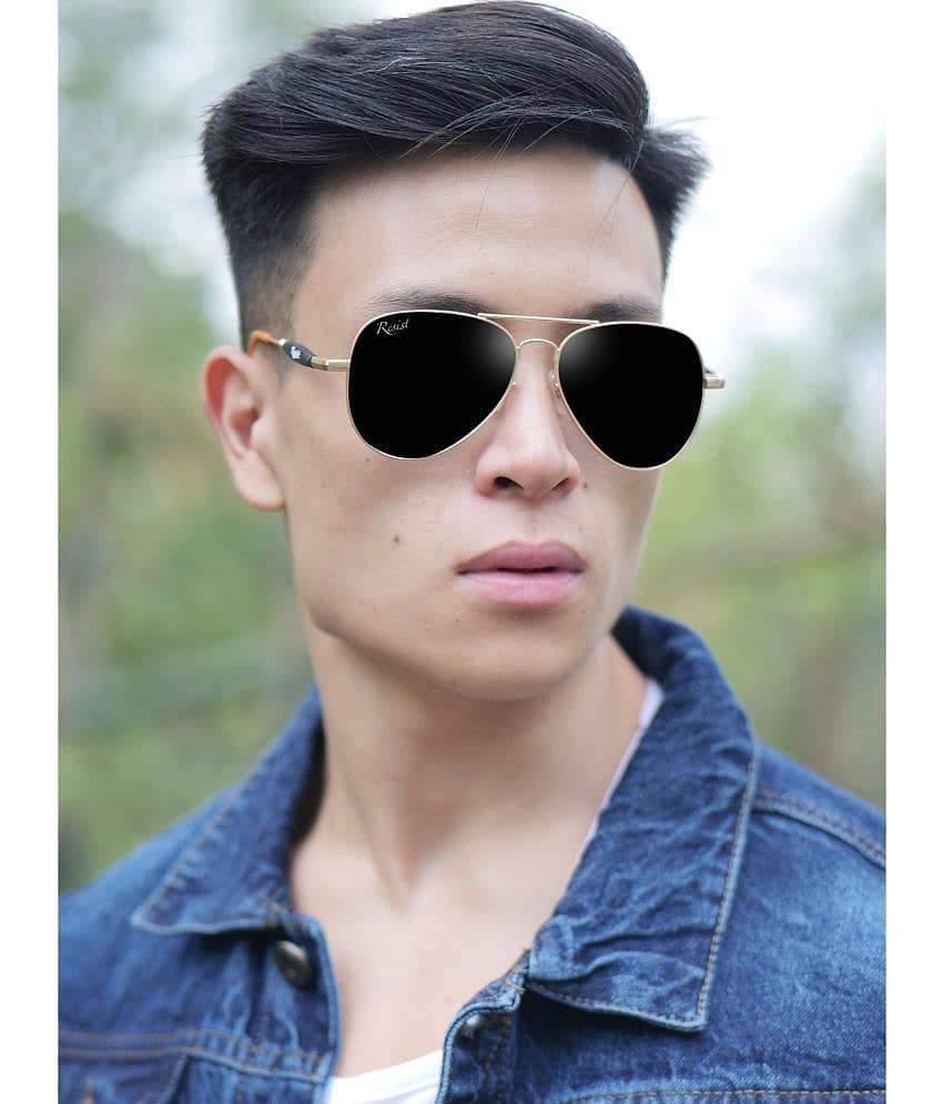 RESIST EYEWEAR Gold Pilot Sunglasses ( Pack of 1 )