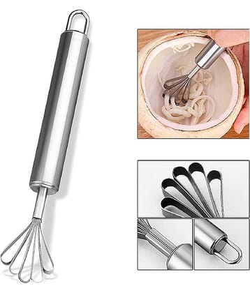 VillWin Coconut Scraper, Coconut Meat Removal Knife, Stainless Steel Coconut Grater Slicer, Multi-Purpose Stainless Steel Planer