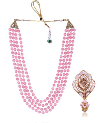 Wedding Groom Mala & Brooch Set for Men