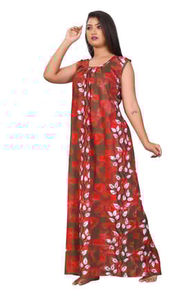 Fabimi Women Sleeveless Cotton Nighty