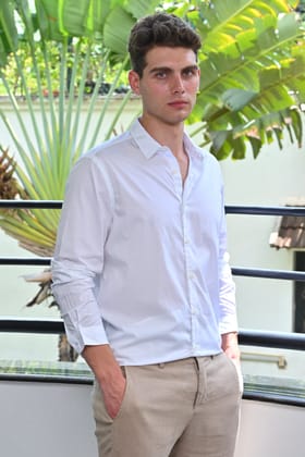 Prime - Finest Giza Cotton Solid Shirt - White-L-42 / WHITE