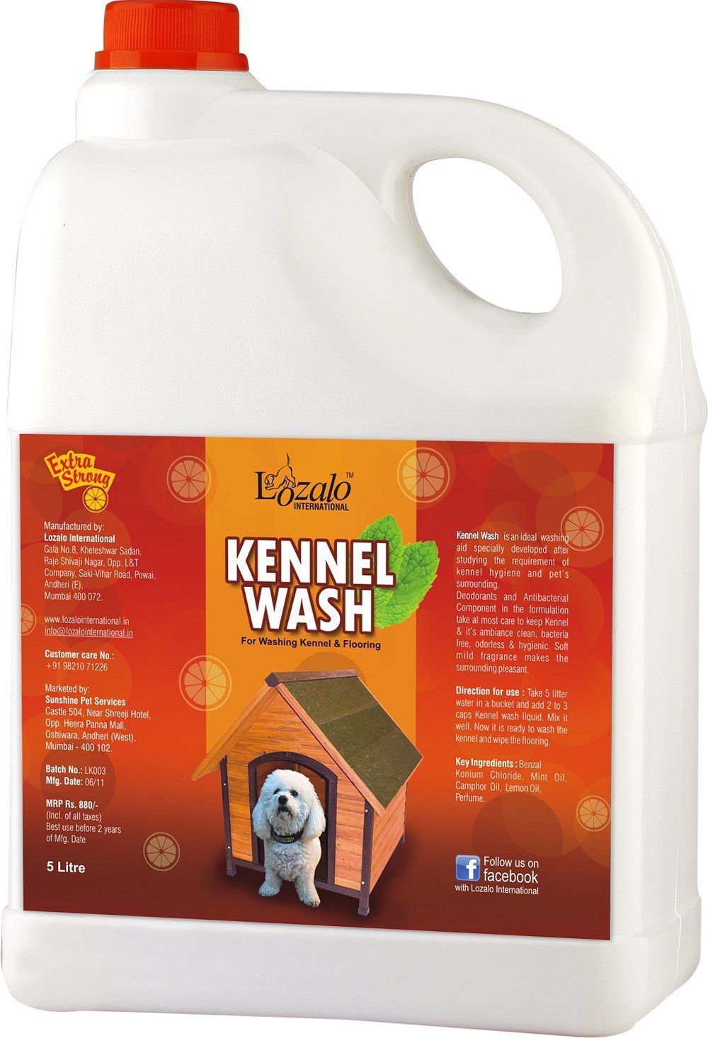 Lozalo Kennel Wash, 5 ltrs