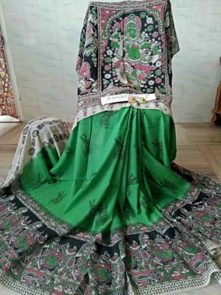 AWESOME LINEN COTTON PRINTED SAREE - 1982