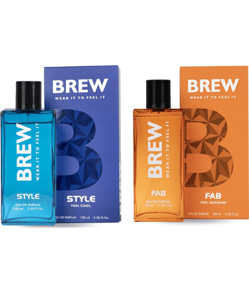 Brew - STYLE AND FAB Eau De Parfum (EDP) For Unisex 200ML ( Pack of 2 )