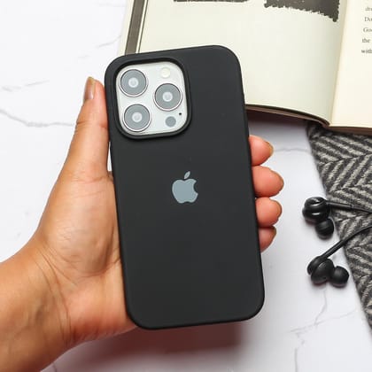 Black Original Silicone Case For Apple Iphone 12 Pro Max