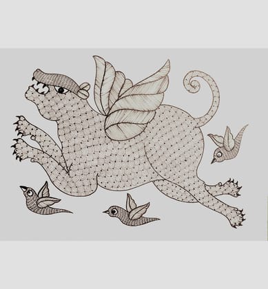 Handcrafted Traditional Gond Painting | Traditional Tribal Folk Art of Madhya Pradesh