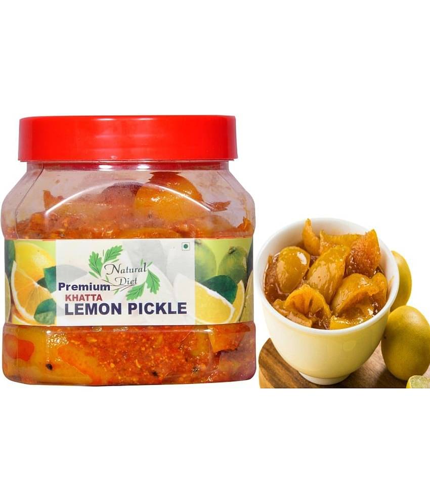 Natural Diet Premium Masalo Se Bana Punjabi Khatta Lemon Pickle | Tasty & Spicy Pickle 500 g