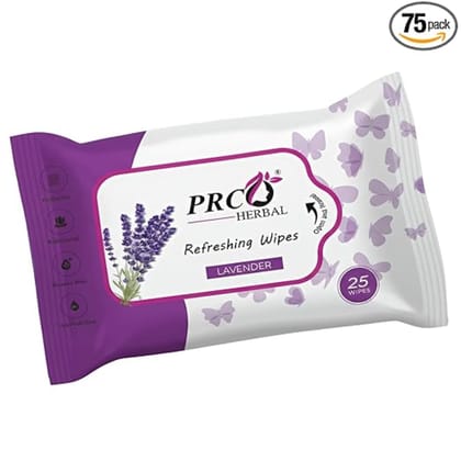Daily Cleansing Face Wipes | Lavender Facial Wipes [PACK OF 1, 25 Wipes] | Makeup Remover Wipes | Wet Tissue for Face | Wet Wipes for Women & Men | Paraben & Alcohol Free