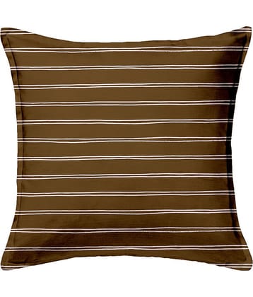 Houzzcode - Water Repellent Brown Polyester Pillow Covers 40x40x3 ( Pack of 1 )