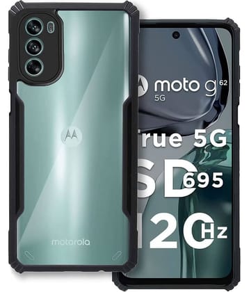 VAKIBO Plain Cases Compatible For Rubber Moto G62 ( Pack of 1 )