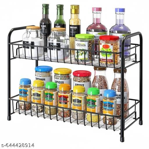 NQS Stainless-Steel 750g 2-Tier Kitchen/Pantry Rack Masala Holder
