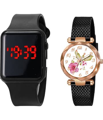 DECLASSE - Black PU Analog-Digital Womens Watch