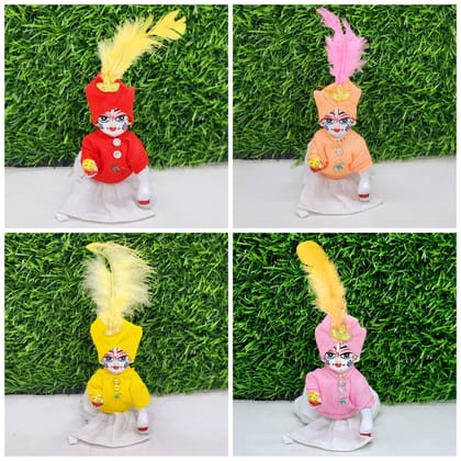 Laddu Gopal Ji Cute Dress Pack of 4 With Cap-Size-3