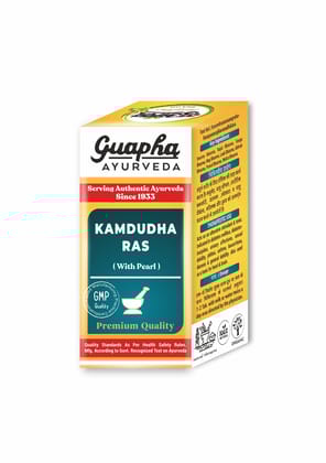 Kamdudha Ras Moti Yukt | Premium Ayurvedic Solution for Digestive Health & Rejuvenation-50 Tab