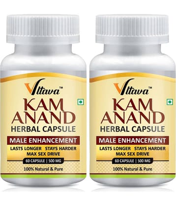 Vltava Kamanand for Men | Ayurvedic Capsules for Vigour,Vitality & Stamina 120 gm Unfalvoured Minerals Capsule Pack of 2
