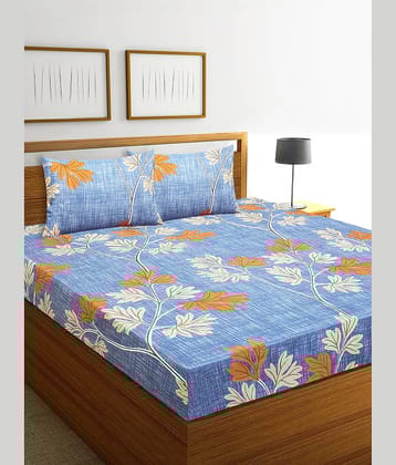 Home Candy Microfiber Double Bedsheet ( Orange )
