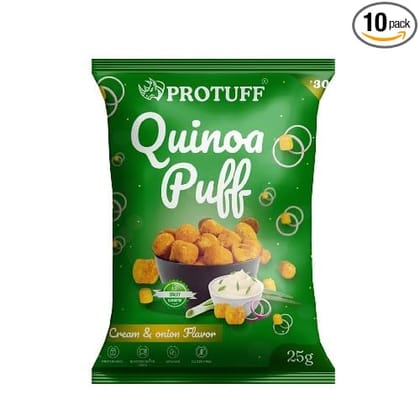 Quinoa Puff- Cream & Onion (Pack of 10)