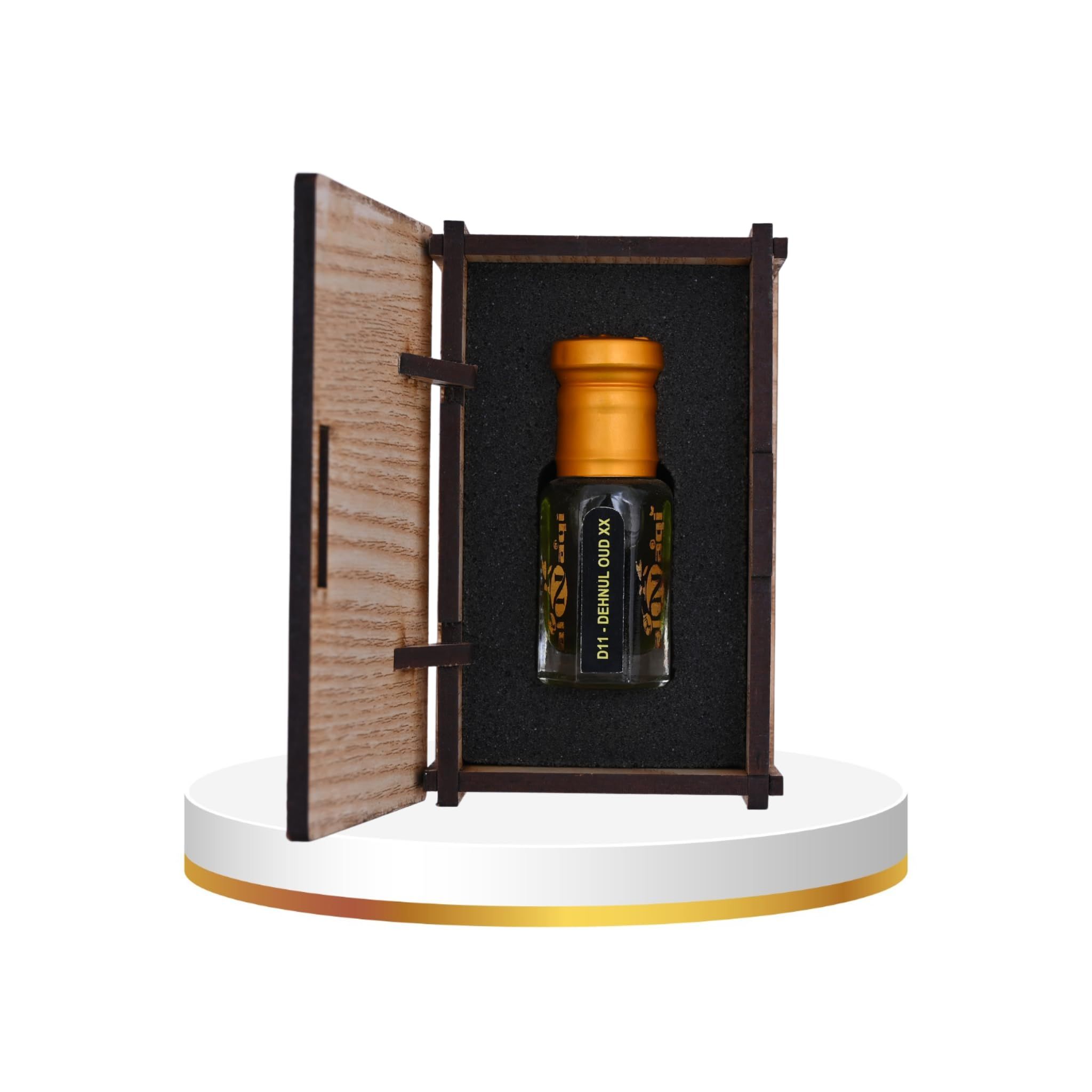 alnaqi fragrances Denhul Oud XX Attar | Alcohol-Free Roll-On Oud Perfume Oil | Long-Lasting Unisex Fragrance
