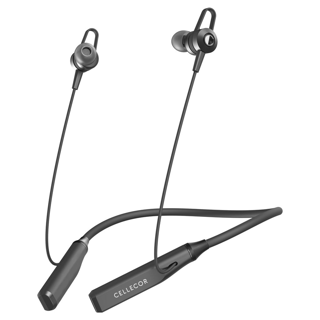 Cellecor BT-4 Wireless Waterproof Neckband with 25 Hrs playtime Headphone Bluetooth - Black