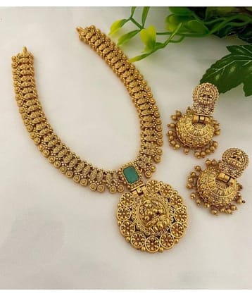 Padmavati Bangles Maroon Alloy Necklace Set ( Pack of 1 )