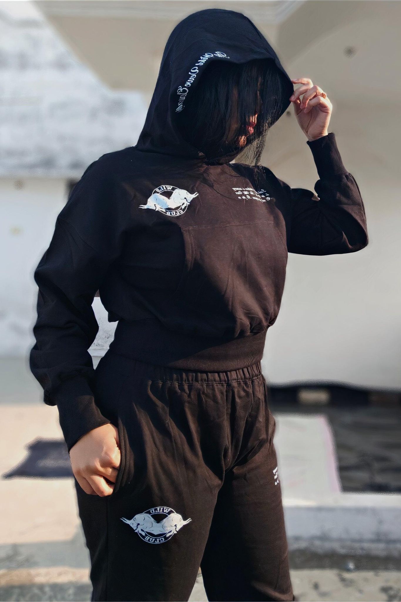 WILD CLUB BULL COORD GIRLS (BLACK)-XS