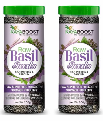 Basil Seeds for Weight Loss | Sabja Seeds | Basil Seeds, Pack of 2 (400 g)