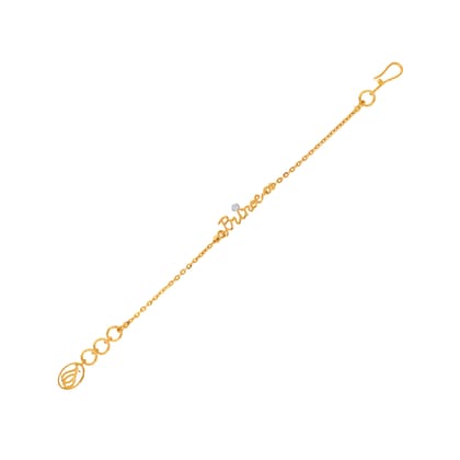 Senco Gold 18K Yellow Gold Kids Diamond Bracelet-DBR-D000790459 ( 2.2 gm/0.02 ct/HI-SI/18K Yellow Gold )