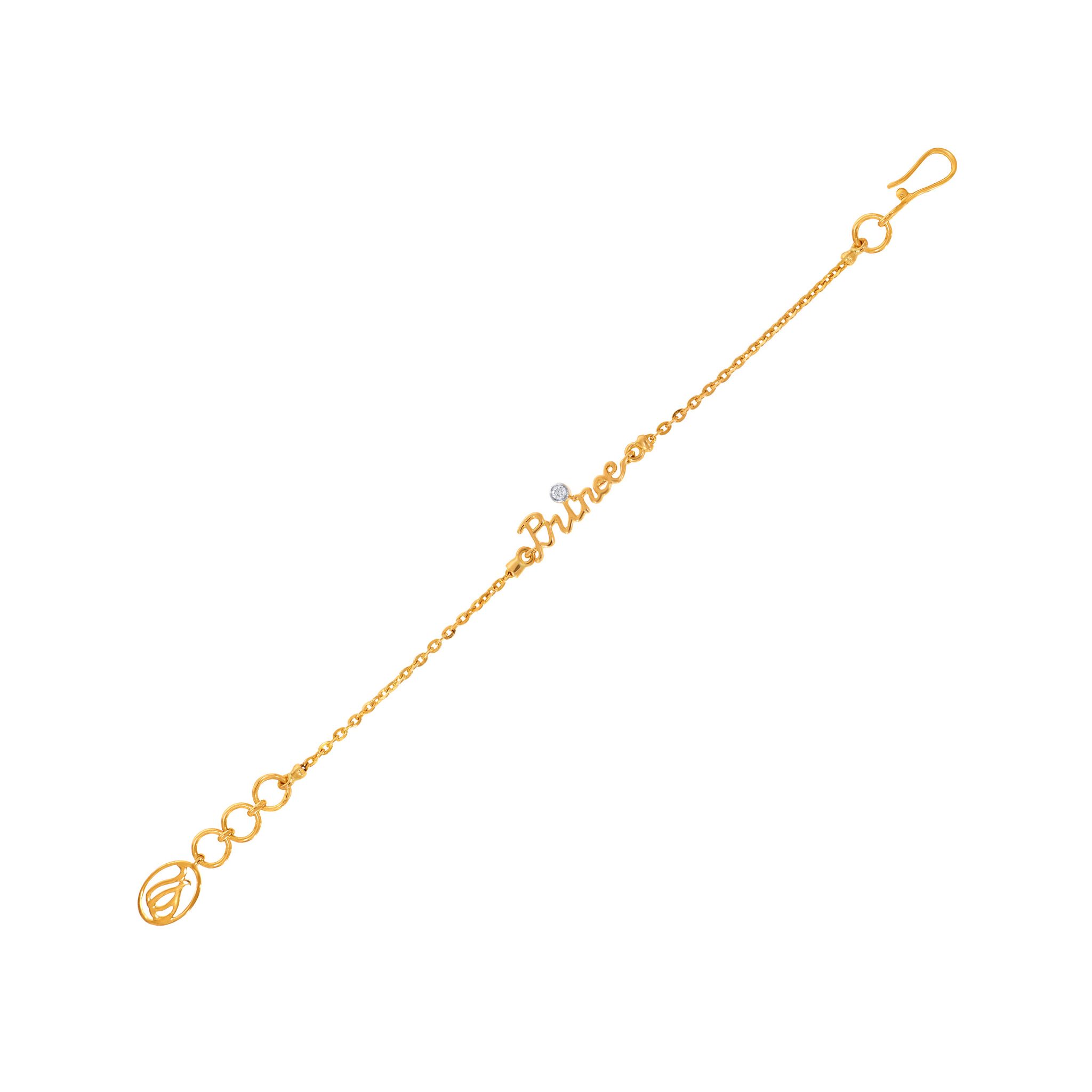 Senco Gold 18K Yellow Gold Kids Diamond Bracelet-DBR-D000790459 ( 2.2 gm/0.02 ct/HI-SI/18K Yellow Gold )