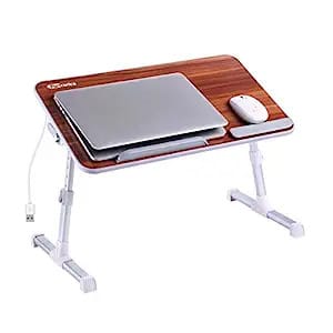 Portronics My Buddy Plus Adjustable Laptop Table (Brown)