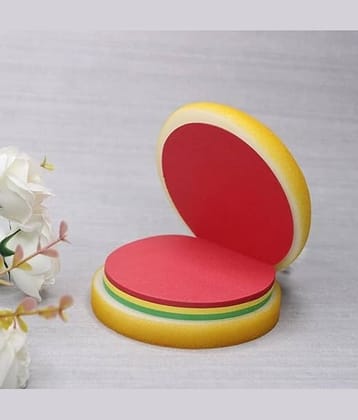 Eclet Soft Sponge Cute Round Burger Shape Notepad/Memo Pad For Writing/Journal/Sticky Notes/Return Gift Items For Girls And Boys Kids Set Of 1 Cute Round Burger Shape Notepad For Writing Pocket-size Diary yes 200 Pages  (Multicolor)