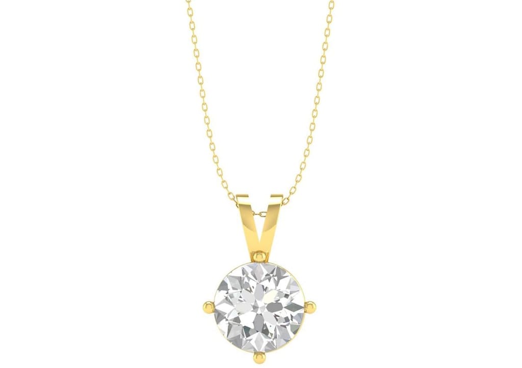 Classic Round Solitaire Necklace