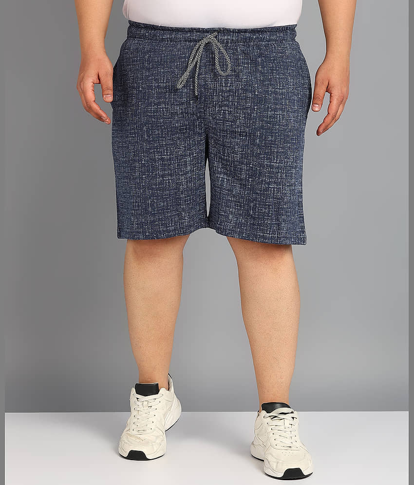 XFOX Navy Blue Blended Men's Shorts ( Pack of 1 )