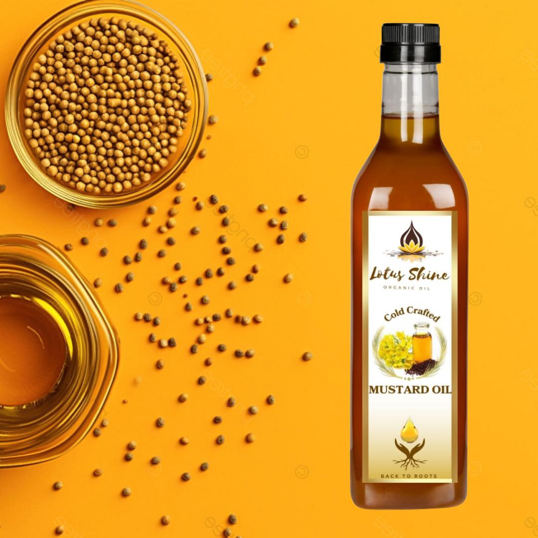 Lotus Shine Cold Pressed Yellow Mustard Oil 1 L