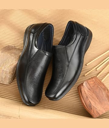 Leeport - Black Men's Slip On Formal Shoes