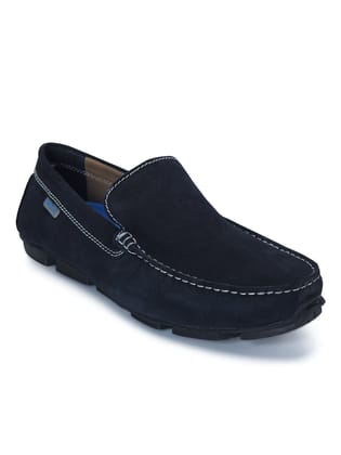 Moccasin EM-02 Men Navy Dress Casual Shoes-40/6
