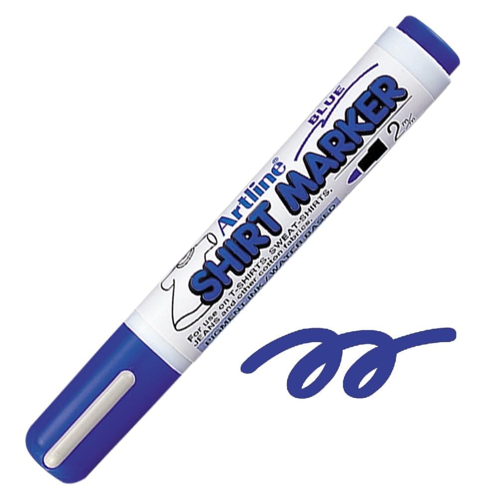 Artline T-Shirt Marker Pack of 12 (Blue Colours) | For use on T-SHIRTS, SWEAT-SHIRTS, JEANS & other cotton fabrics