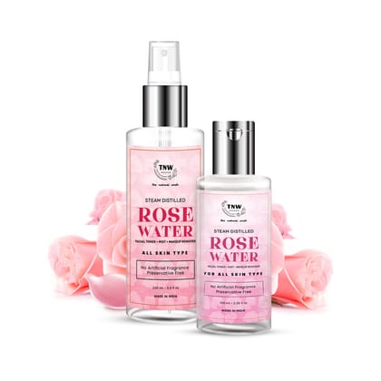 Steam Distilled Pure Rose Water - (Free from Artificial Fragrance & Alcohol).-100ml
