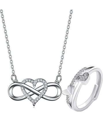 FASHION FRILL Silver Plated Chain ( Set of 2 )