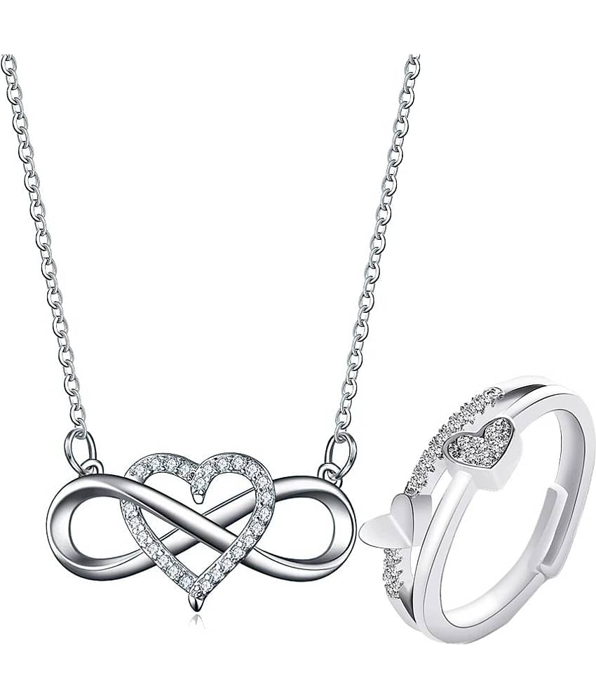 FASHION FRILL Silver Plated Chain ( Set of 2 )