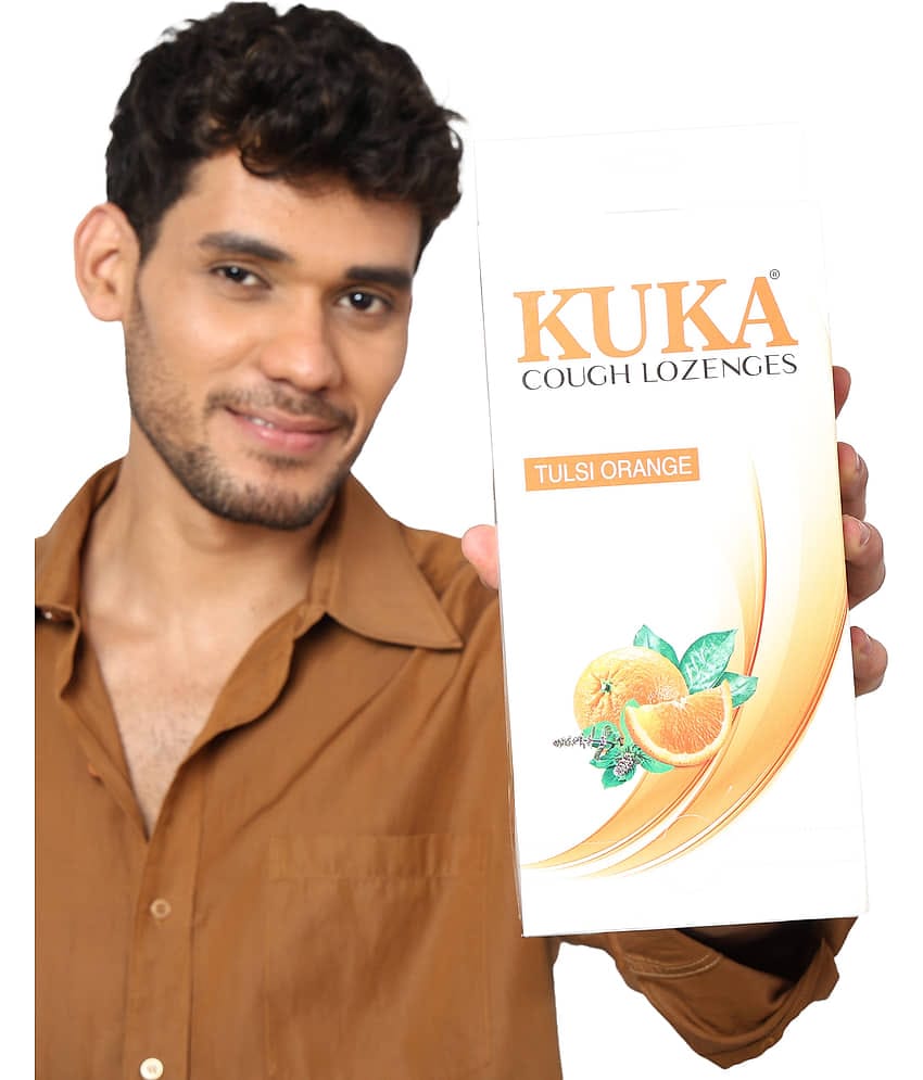 Multani Tulsi Orange Kuka Cough Lozenges For Cough, Sore Throat - 192 Lozenges (Pack of 1)