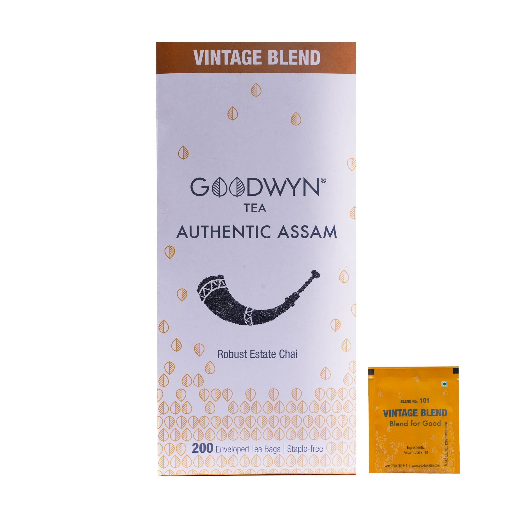 Goodwyn Authentic Assam Black Tea / Doodh Chai (200 Tea Bags) | Kadak | From Own Tea Estates | 100% Natural | Plastic Free Tea Bags | Low Caffeine Non Bitter | Rich in Antioxidants